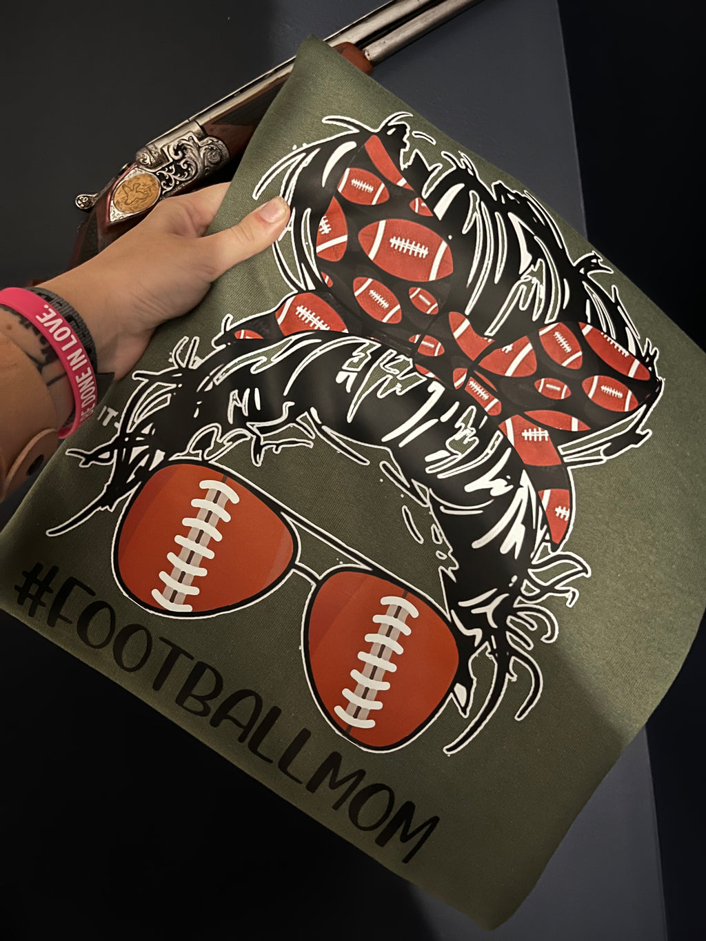 Mom football bun